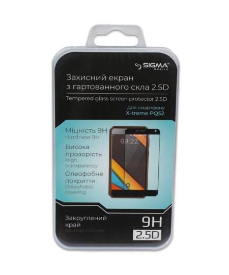Tempered 2.5D glass screen protector for X-treme PQ52